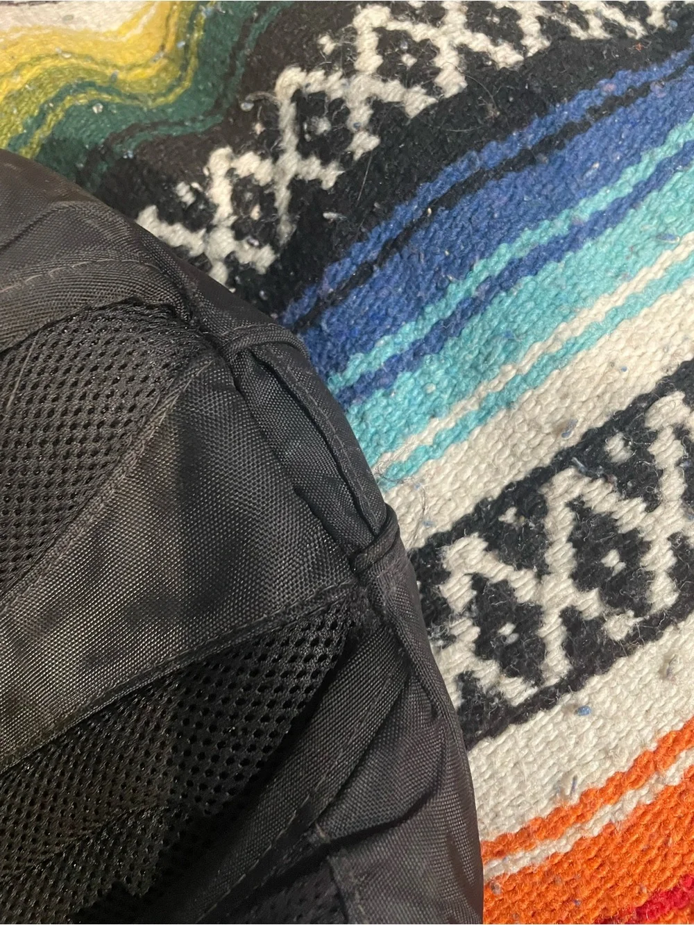 The North Face Men’s “Hot Shot” Blue and Black Backpack with Orange Accents
